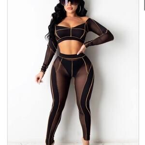 Inside Out Mesh Two Piece Set